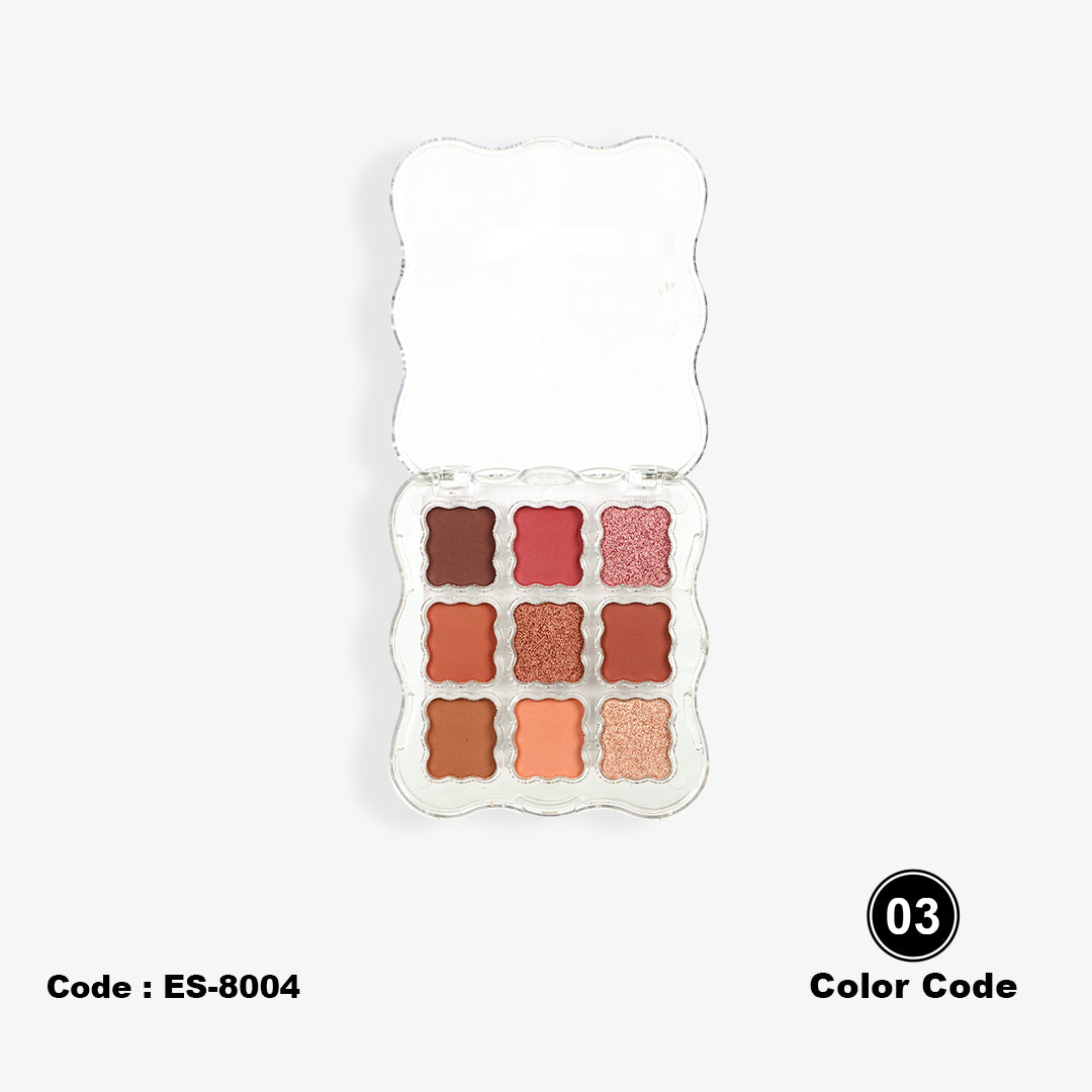 BBROSE 9-Color Eyeshadow Palette – Peach Blush Edition