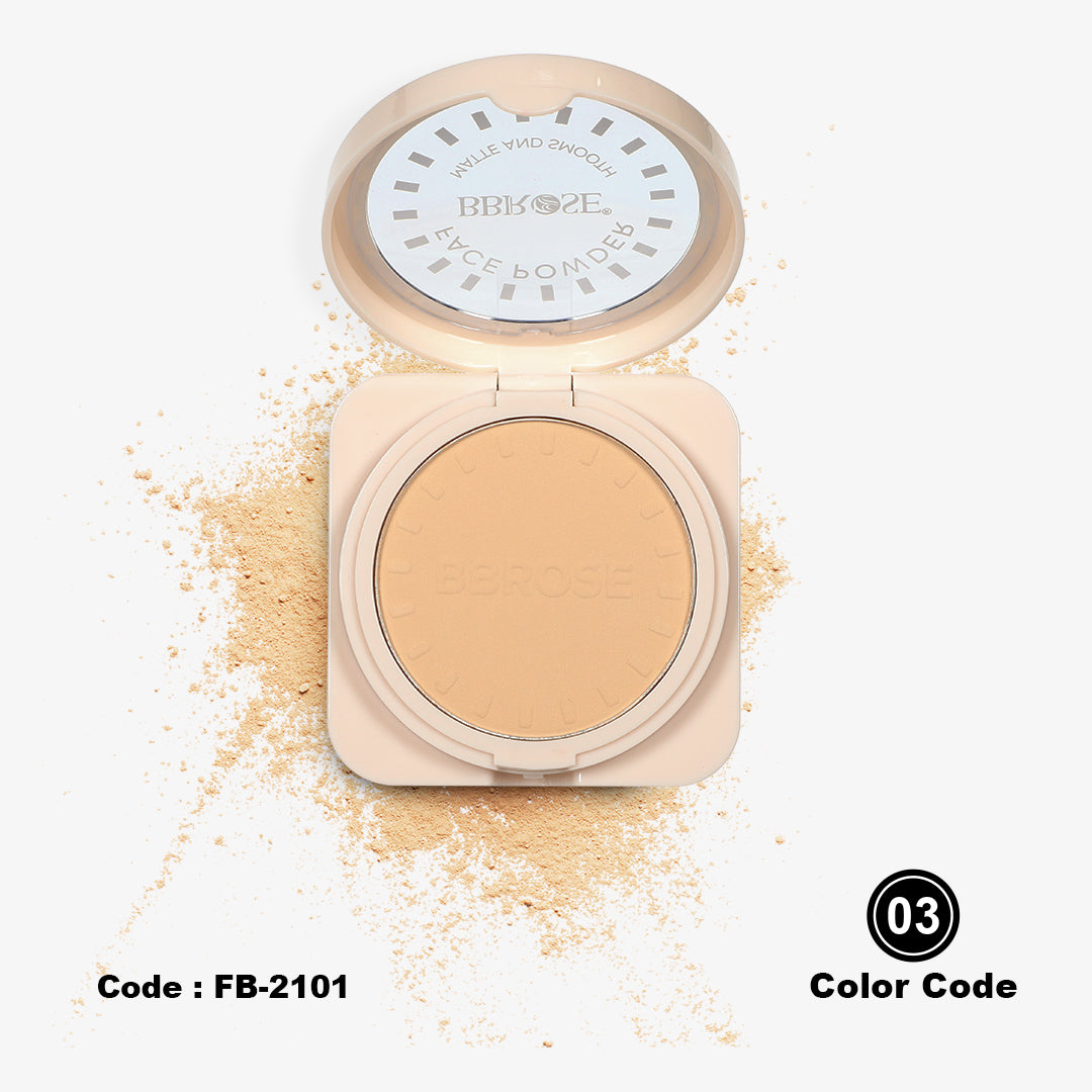 BBROSE Face Powder 3 COLORS IN 1 – Matte & Smooth Finish