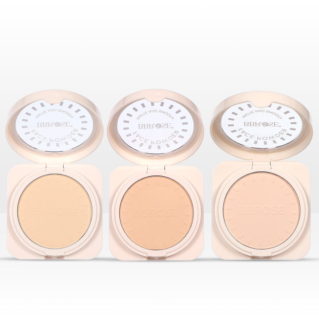 BBROSE Face Powder 3 COLORS IN 1 – Matte & Smooth Finish