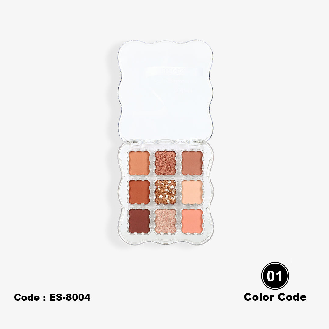 BBROSE 9-Color Eyeshadow Palette – Peach Blush Edition