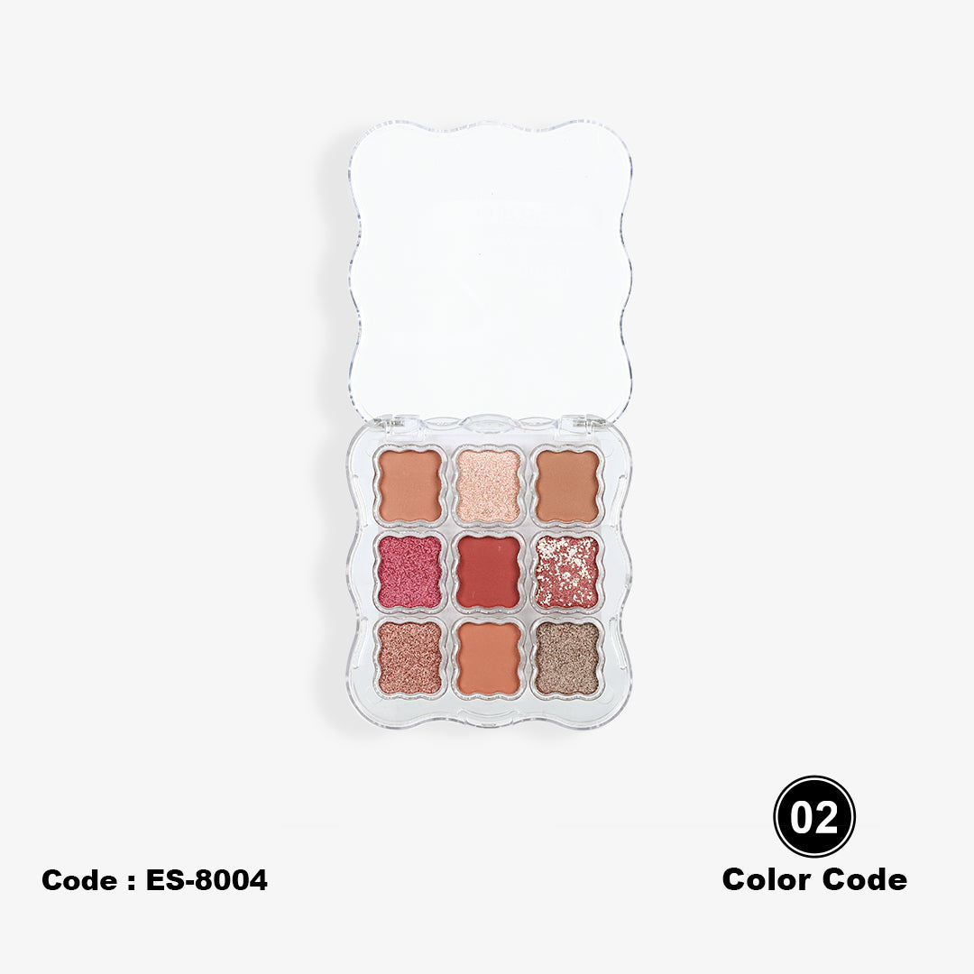BBROSE 9-Color Eyeshadow Palette – Peach Blush Edition
