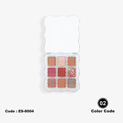 BBROSE 9-Color Eyeshadow Palette – Peach Blush Edition
