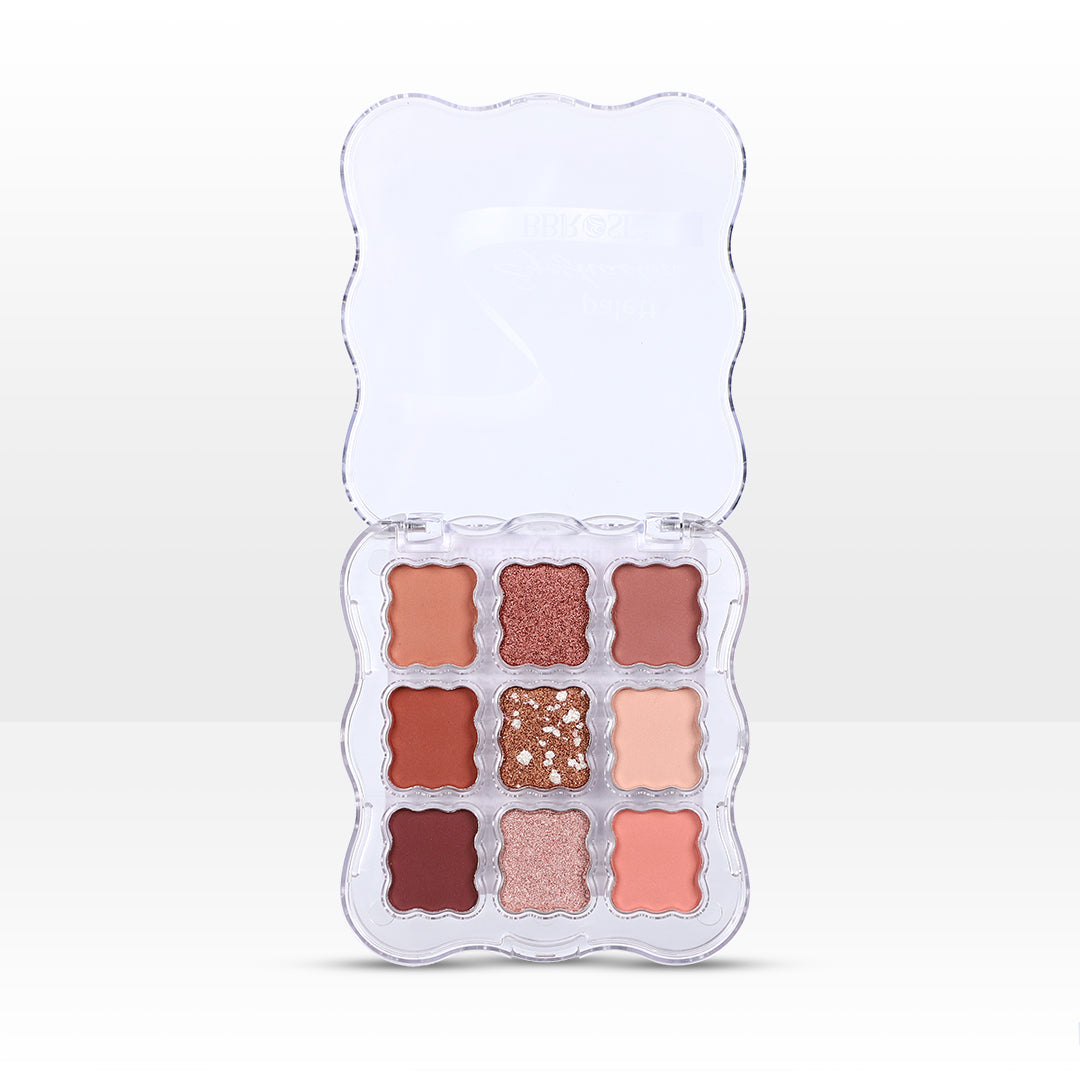 BBROSE 9-Color Eyeshadow Palette – Peach Blush Edition