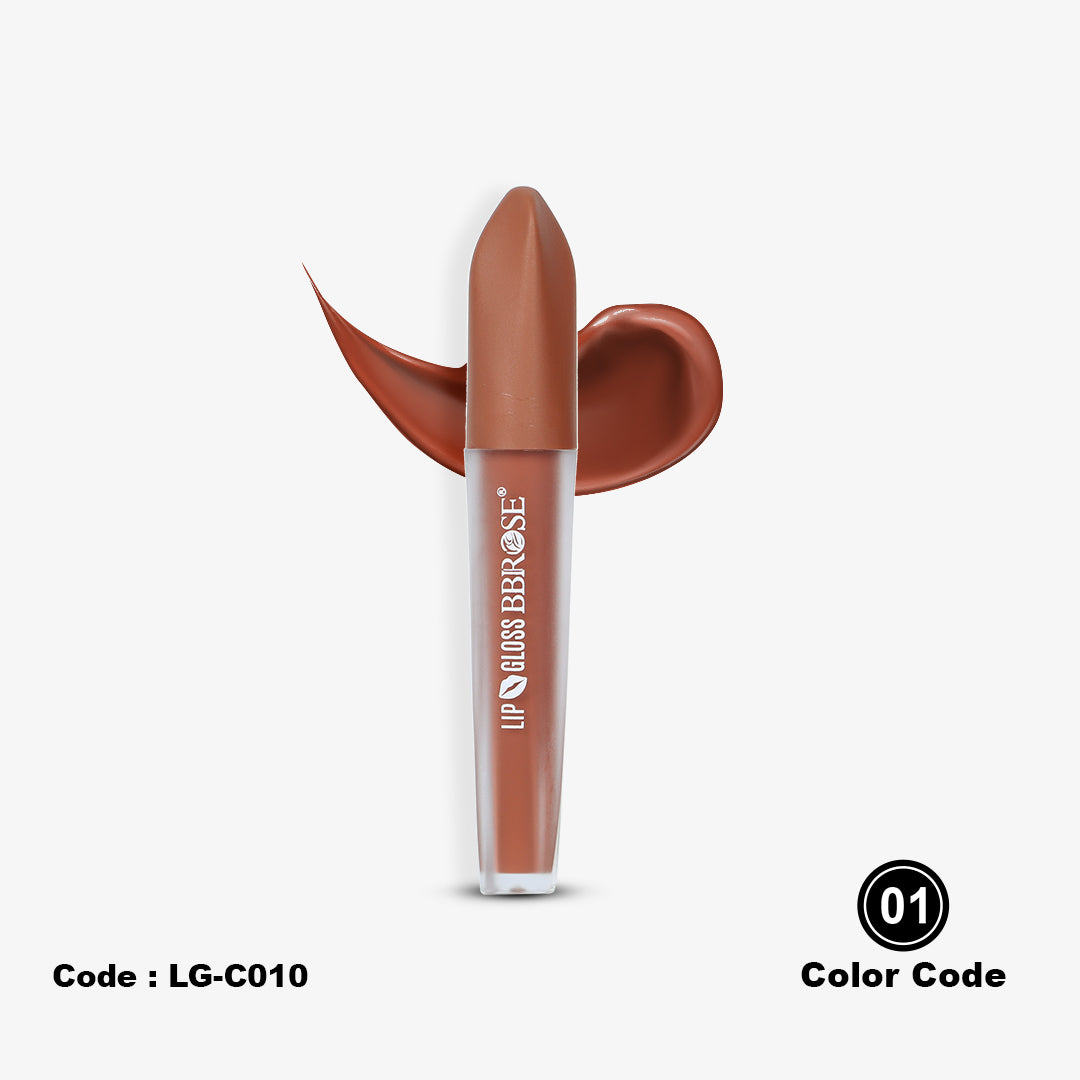 BBROSE Sleek Shine Lip Gloss – Nude Elegance, Everyday Glam